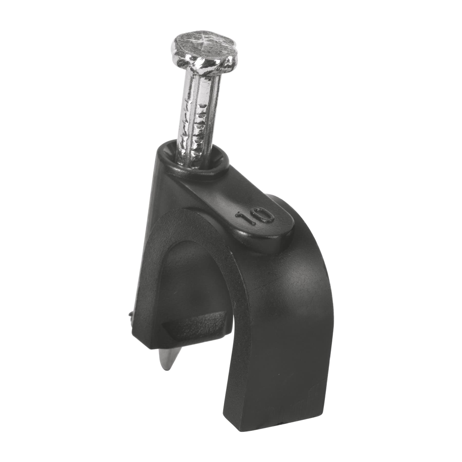Bolsa con 20 grapas negras de 10 mm para cable redondo | GCU-10N | 48282