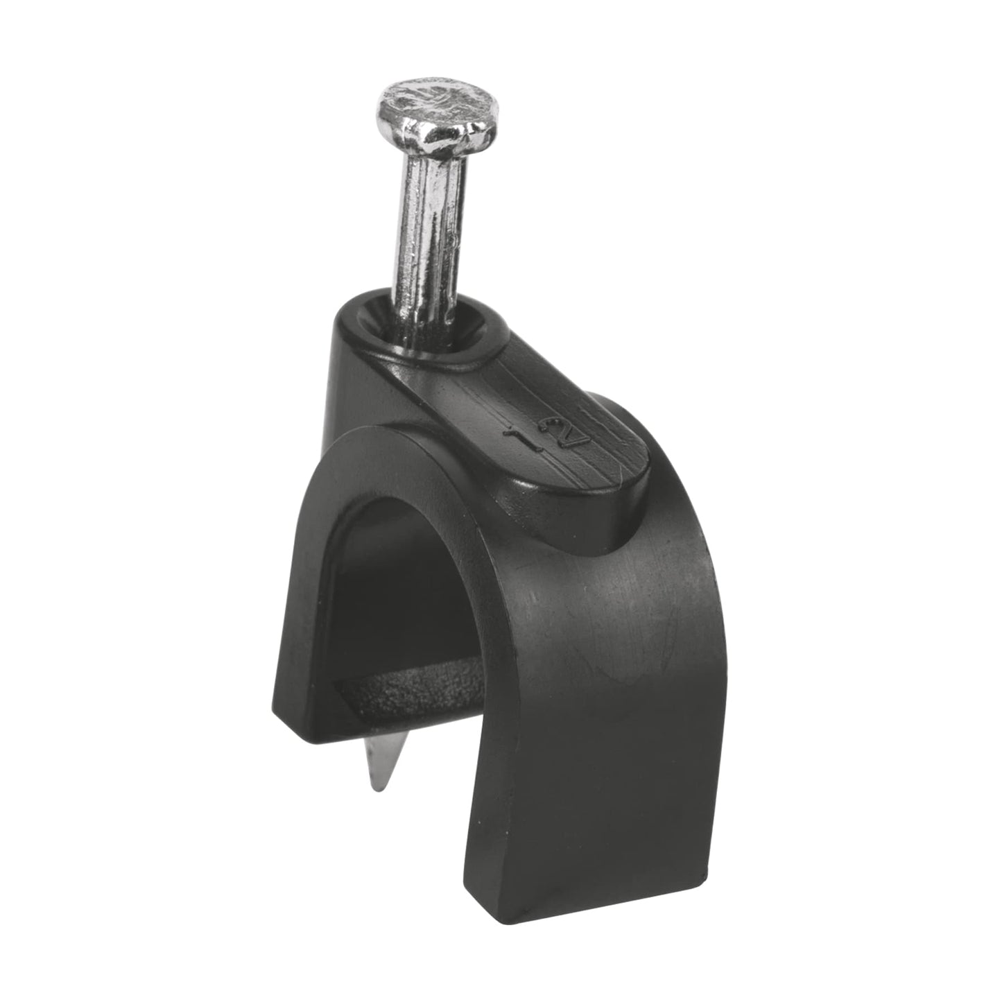 Bolsa con 20 grapas negras de 12 mm para cable redondo | GCU-12N | 48283