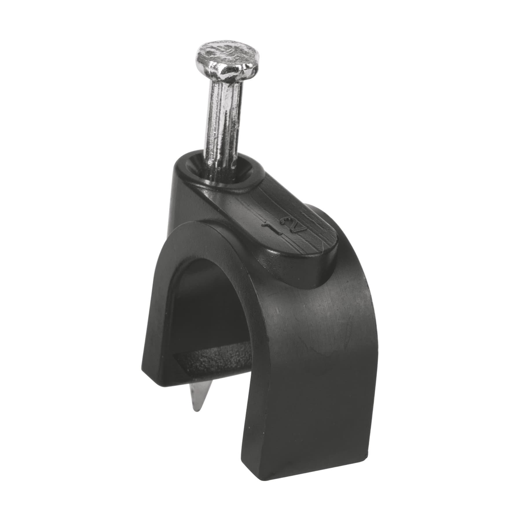 Bolsa con 20 grapas negras de 12 mm para cable redondo | GCU-12N | 48283