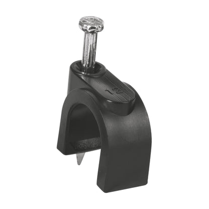 Bolsa con 20 grapas negras de 12 mm para cable redondo | GCU-12N | 48283
