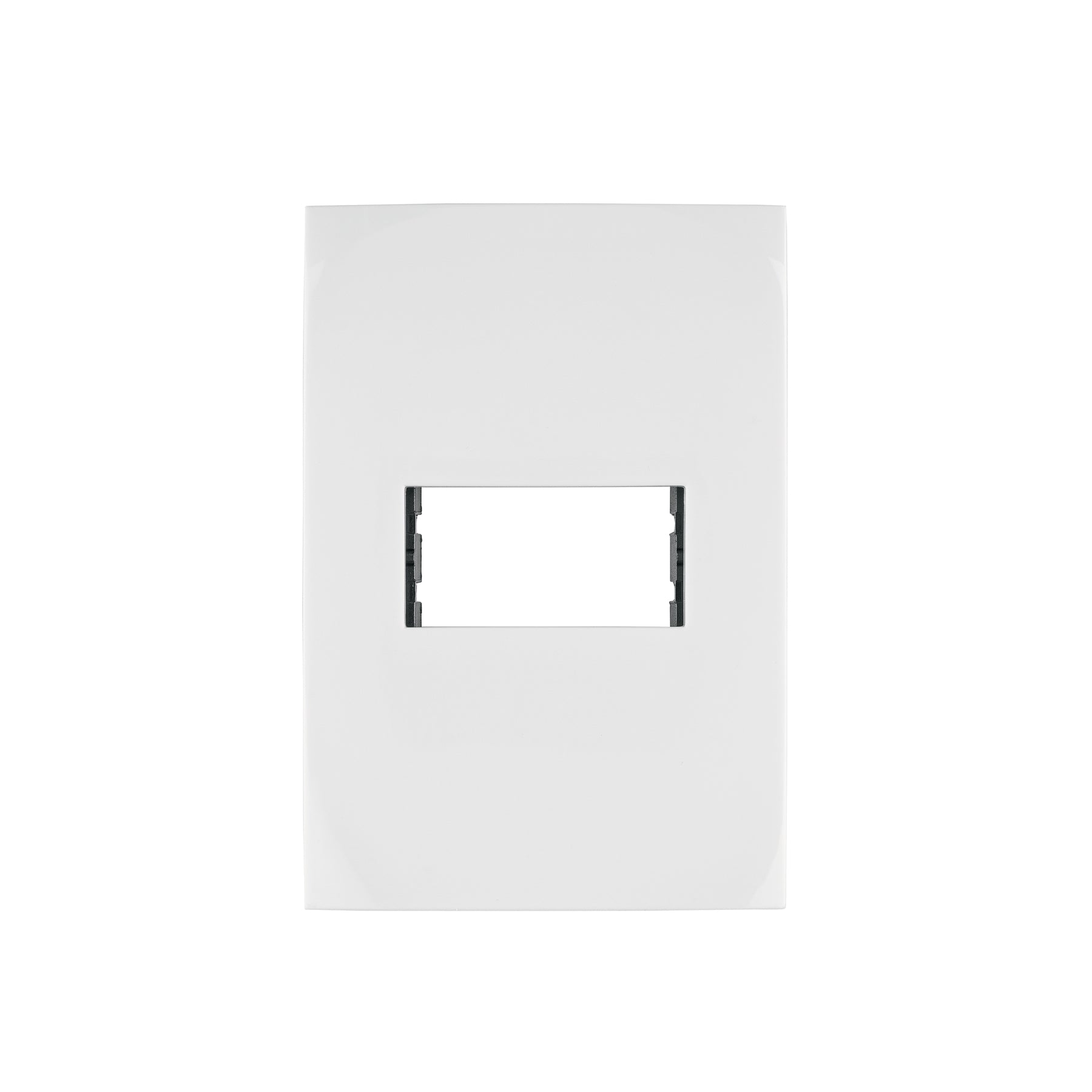 Placa 1 módulo de ABS, línea Oslo, color blanco, Volteck | PPSE-OB | 48303