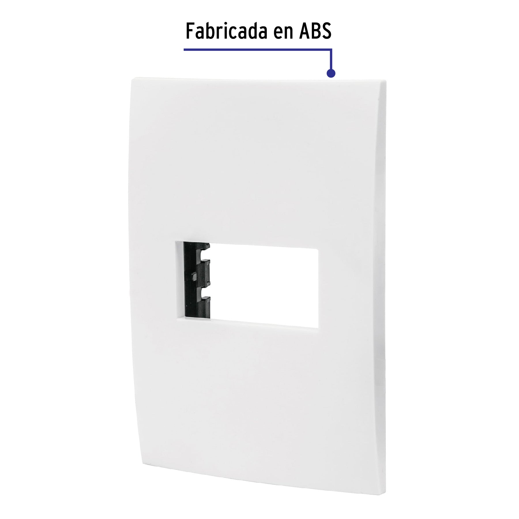 Placa 1 módulo de ABS, línea Oslo, color blanco, Volteck | PPSE-OB | 48303
