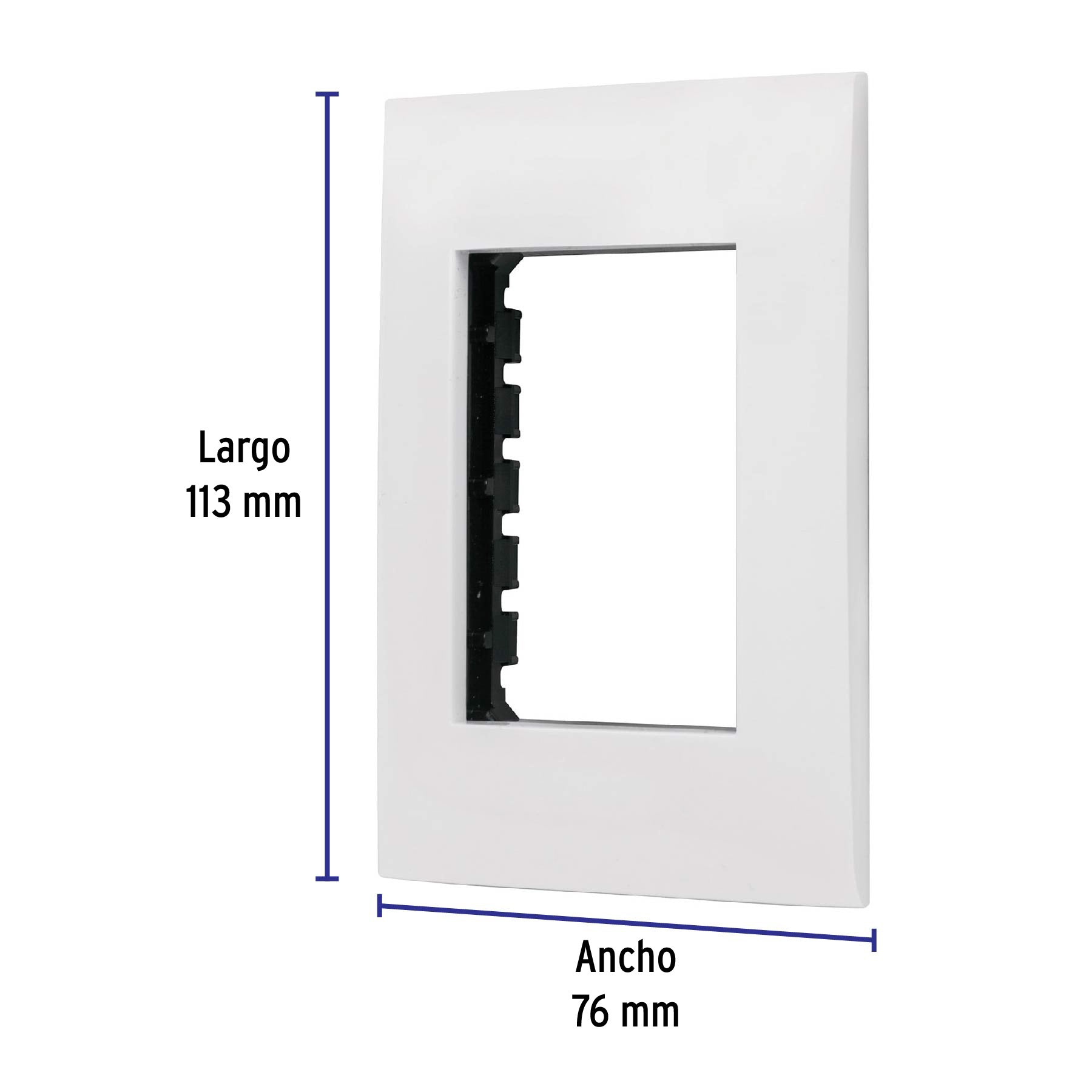 Placa 3 módulos de ABS, línea Oslo, color blanco, Volteck | PPTR-OB | 48305