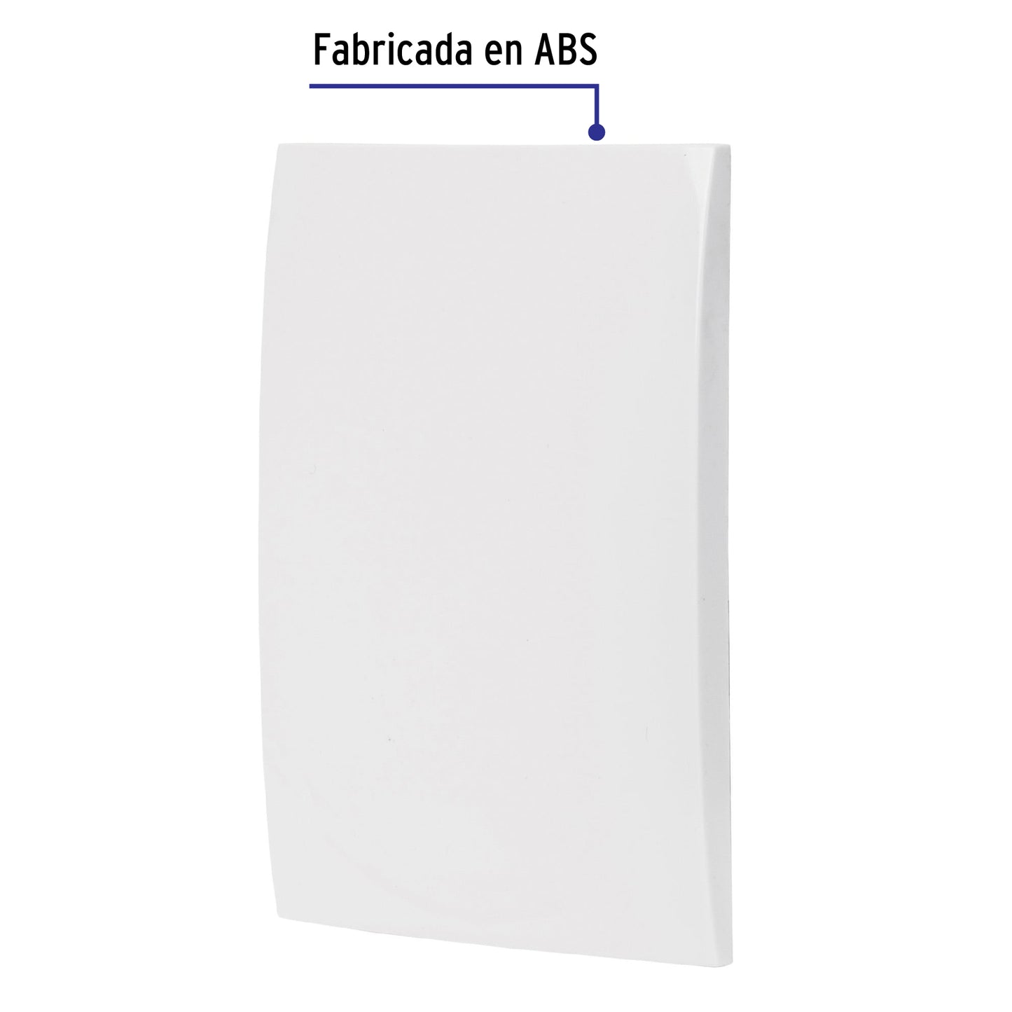 Placa de ABS ciega, línea Oslo, color blanco, Volteck | PPCI-OB | 48306