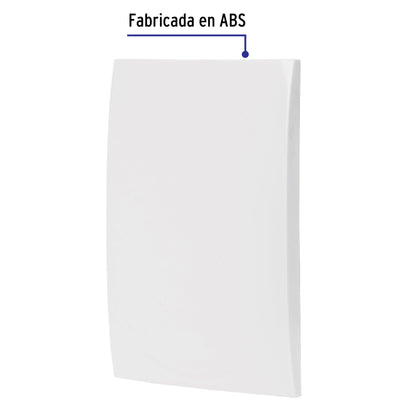 Placa de ABS ciega, línea Oslo, color blanco, Volteck | PPCI-OB | 48306