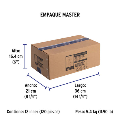 Contacto dúplex, 2 polos 3 hilos, Standard, granel, marfil | CODO-SG | 48311