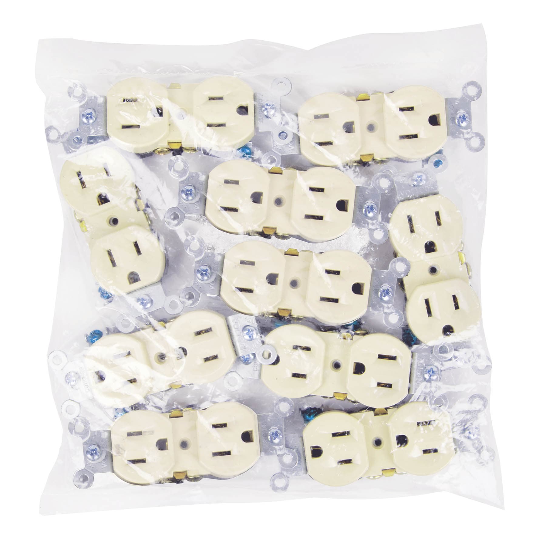 Contacto dúplex, 2 polos 3 hilos, Standard, granel, marfil | CODO-SG | 48311