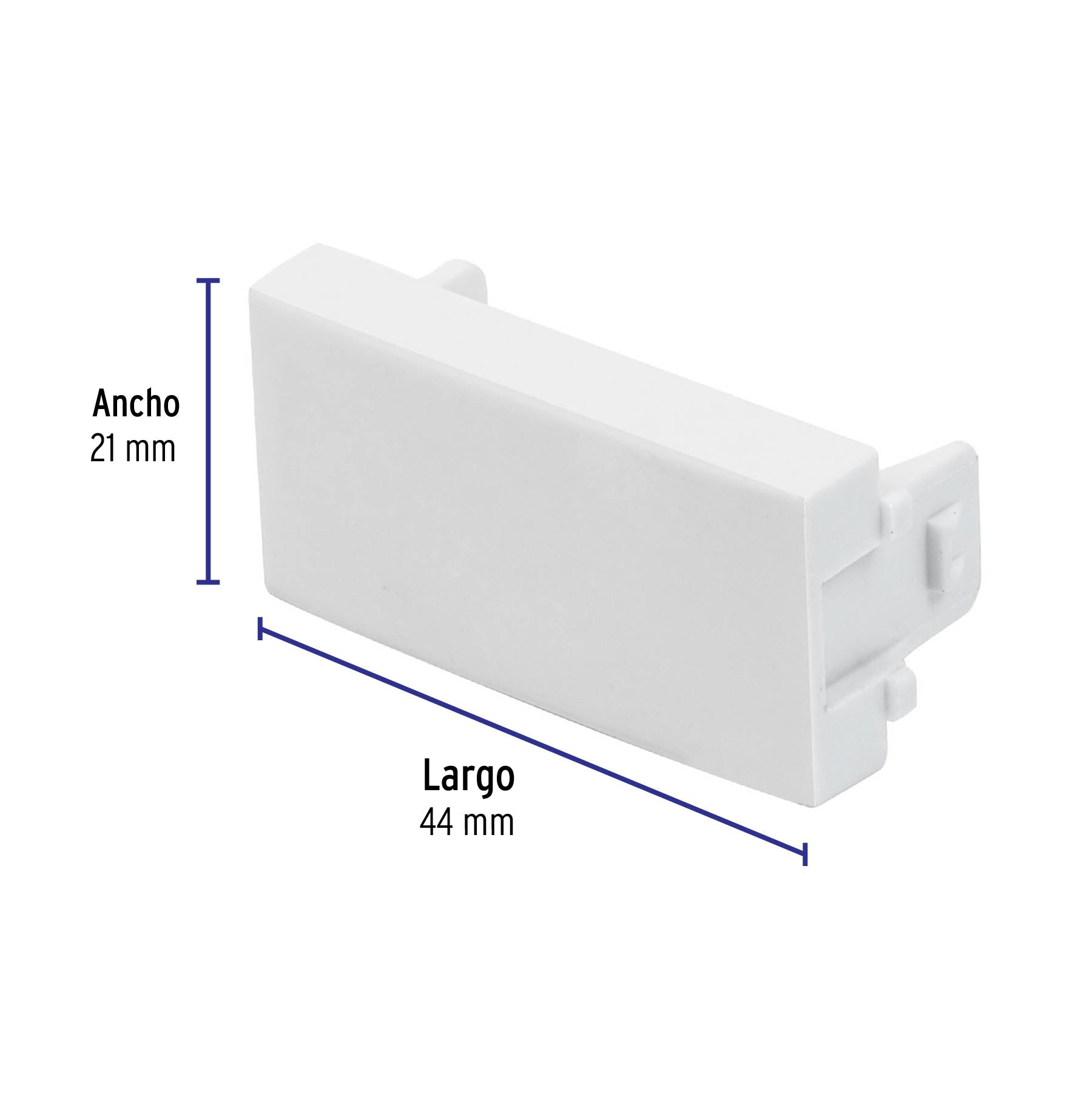 Tapón ciego, línea Oslo, color blanco, Volteck | TA-OB | 48314