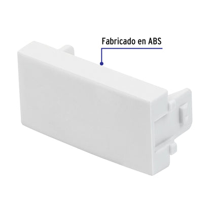 Tapón ciego, línea Oslo, color blanco, Volteck | TA-OB | 48314