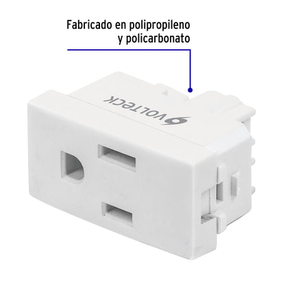 Contacto sencillo, 2 polos + tierra, línea Oslo, blanco | COA-OB | 48317