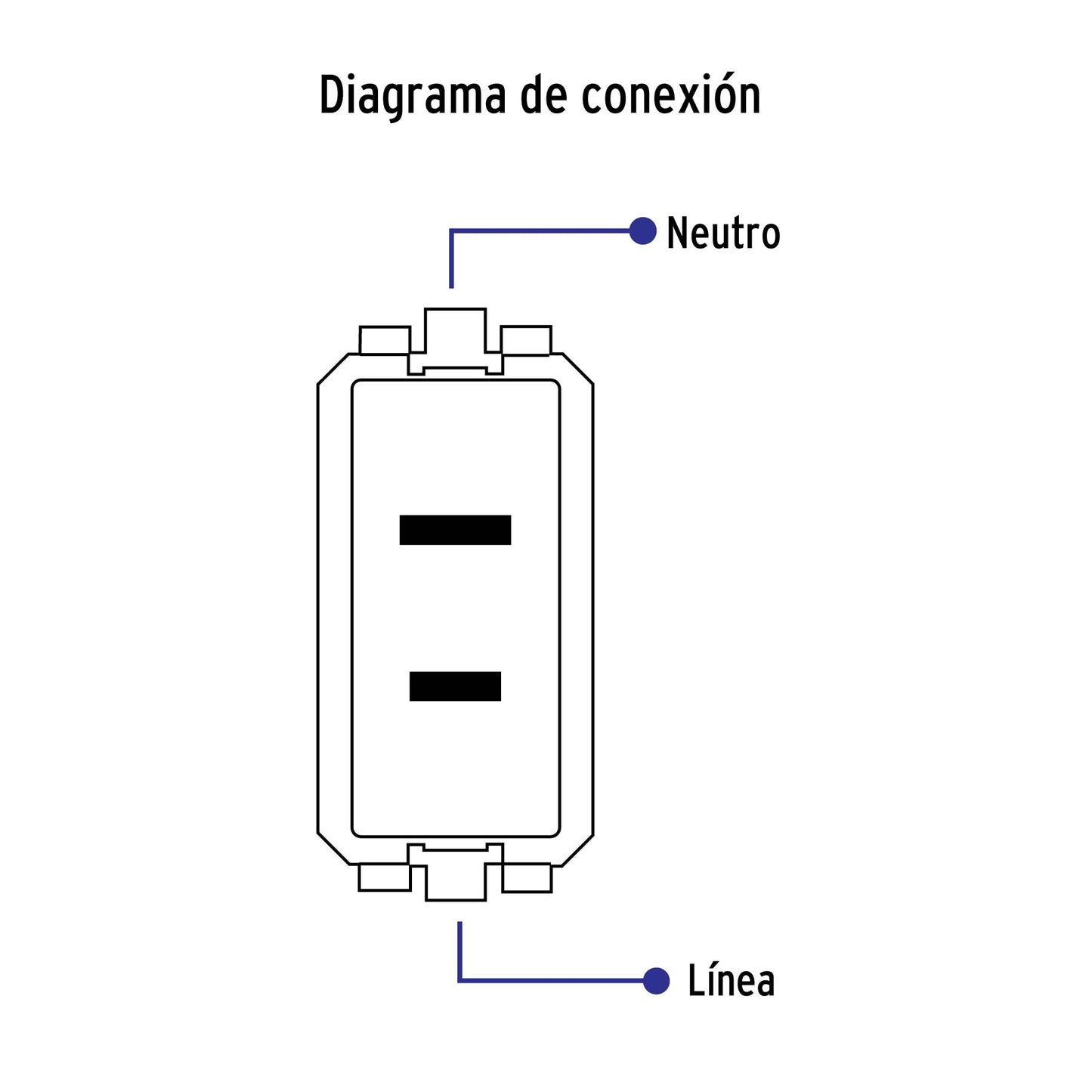 Contacto sencillo, sin tierra, línea Oslo, color blanco | CO-OB | 48318