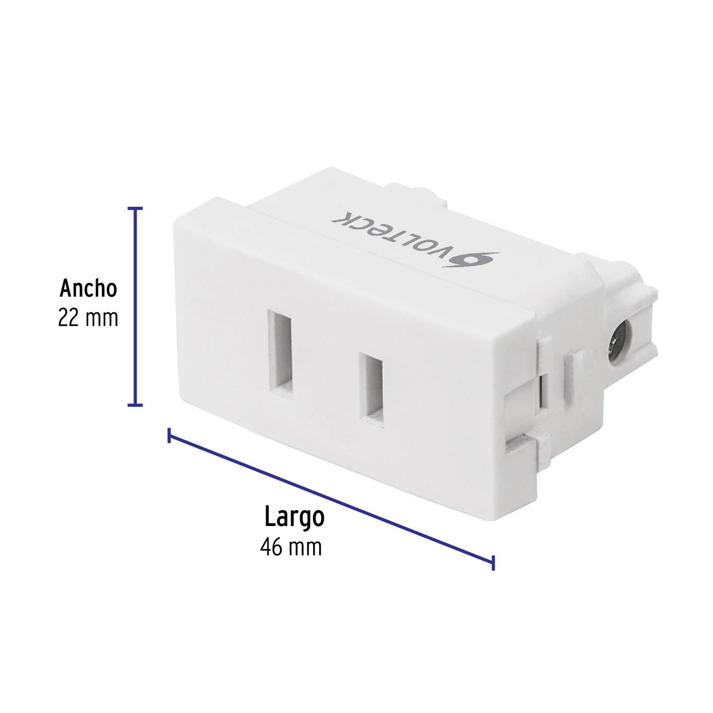 Contacto sencillo, sin tierra, línea Oslo, color blanco | CO-OB | 48318
