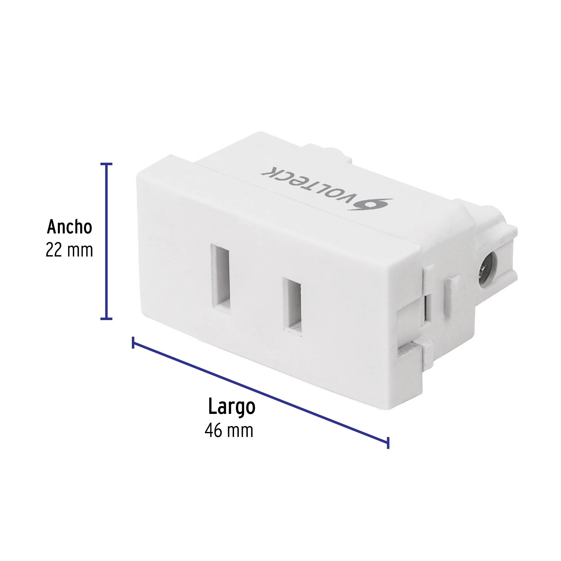 Contacto sencillo, sin tierra, línea Oslo, color blanco | CO-OB | 48318