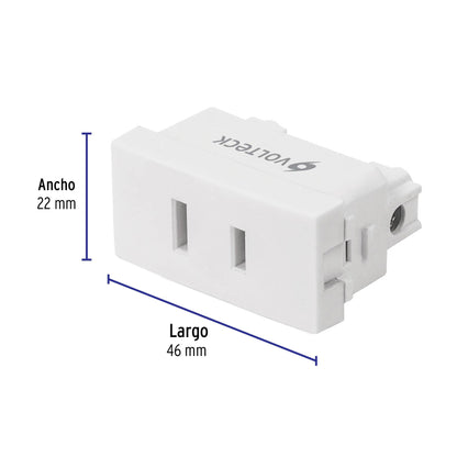 Contacto sencillo, sin tierra, línea Oslo, color blanco | CO-OB | 48318