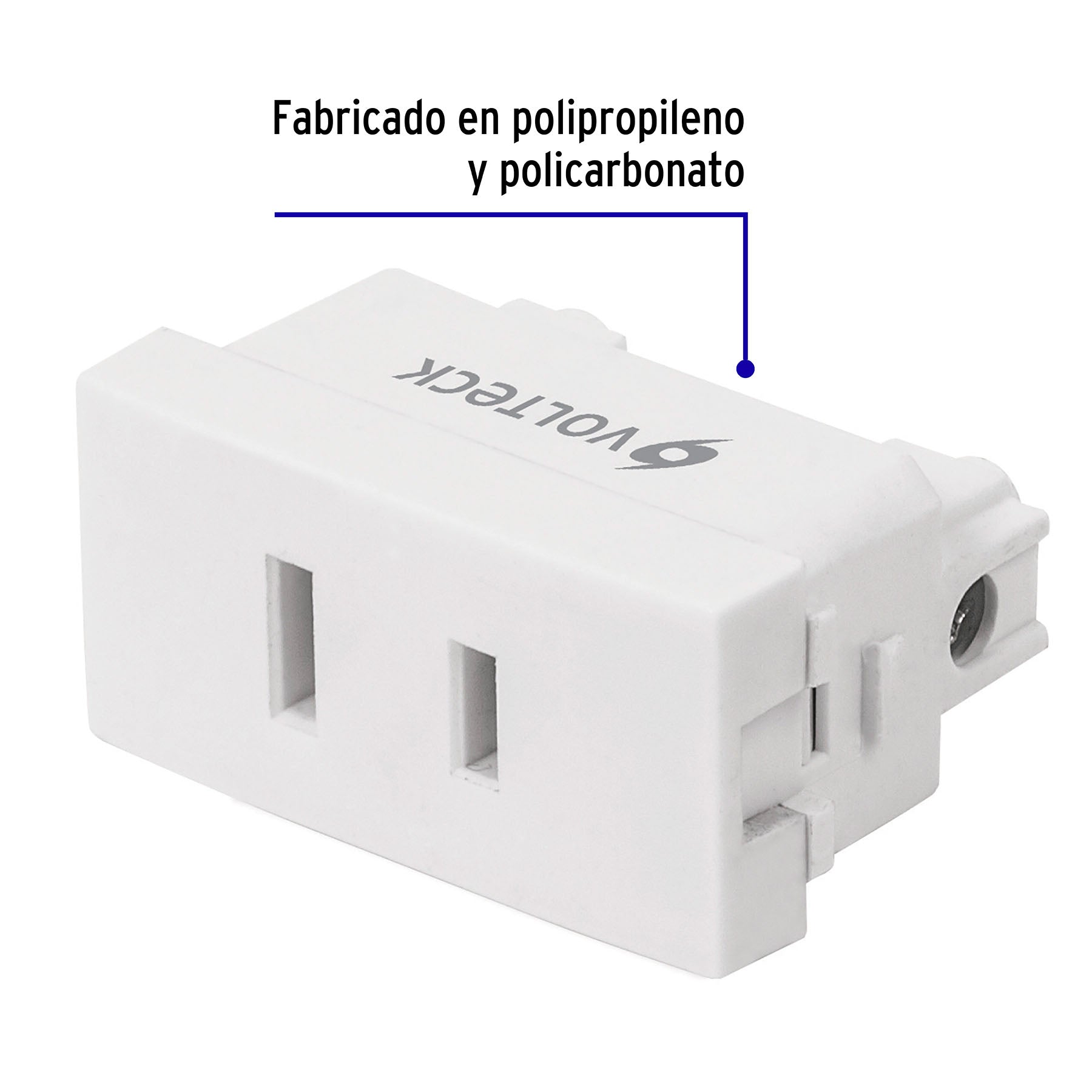 Contacto sencillo, sin tierra, línea Oslo, color blanco | CO-OB | 48318