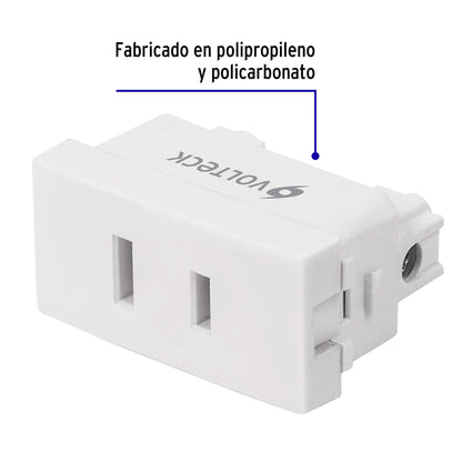 Contacto sencillo, sin tierra, línea Oslo, color blanco | CO-OB | 48318