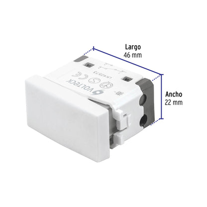 Interruptor de 3 vías, línea Oslo, color blanco, Volteck | APSE-EOB | 48321