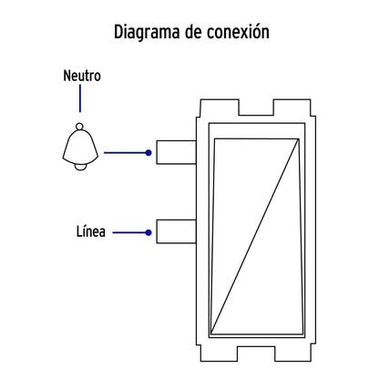 Interruptor para timbre, línea Oslo, color blanco, Volteck | APTI-OB | 48323