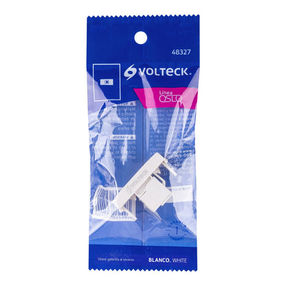 Toma de teléfono, línea Oslo, color blanco, Volteck | TE-OB | 48327