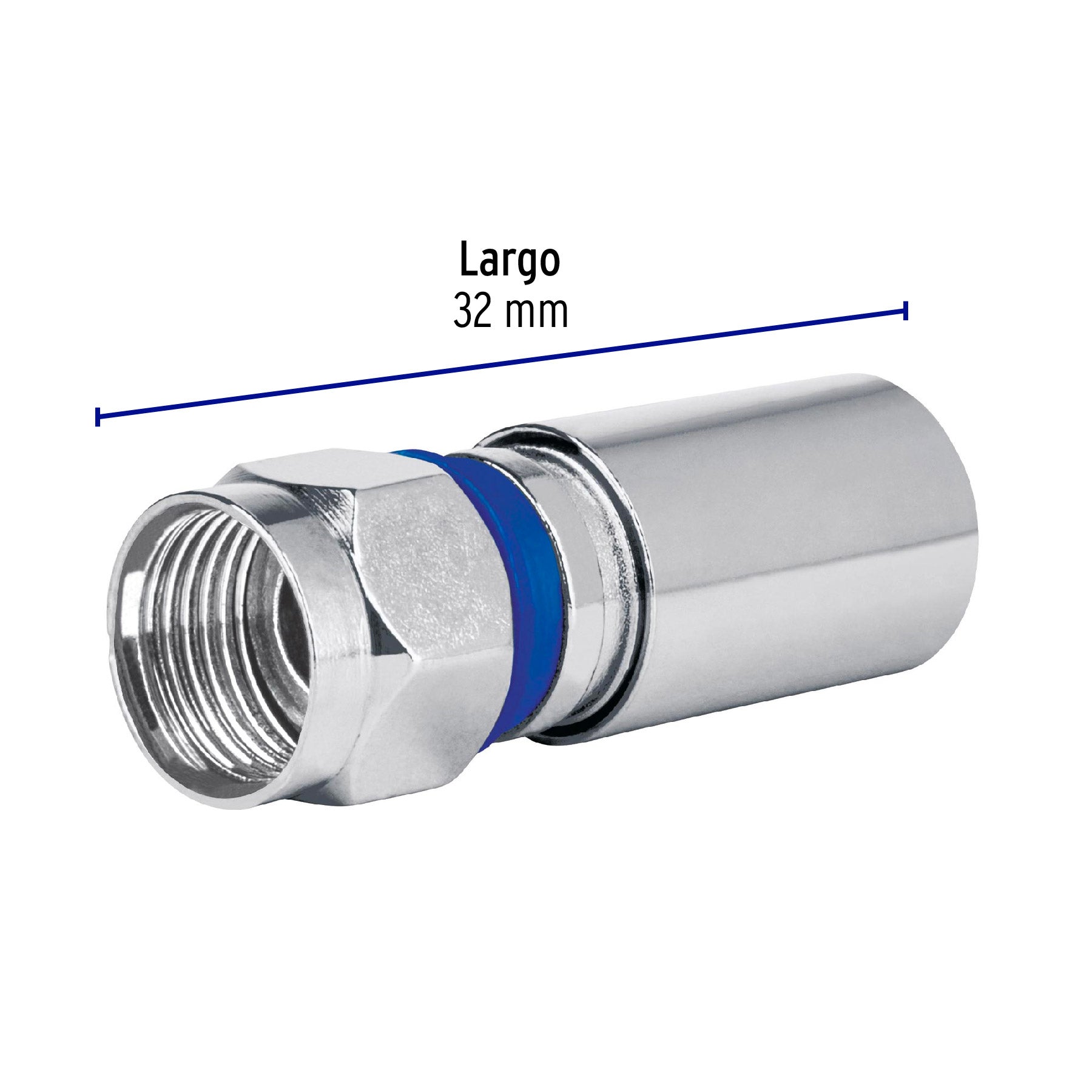 Bolsa con 2 conectores coaxiales RG 6 de compresión, Volteck | COCO-6RI | 48328