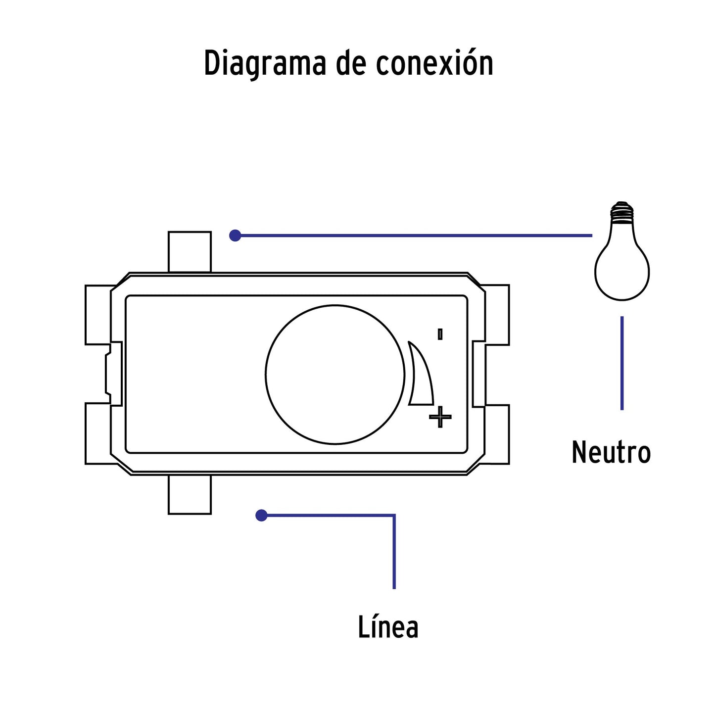 Dimmer giratorio, línea Oslo, color blanco, Volteck | DIM-OB | 48330