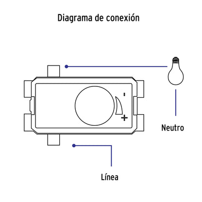 Dimmer giratorio, línea Oslo, color blanco, Volteck | DIM-OB | 48330