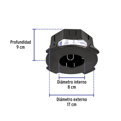 Bote integral de 8 cm, aro interno de 8 cm, Volteck | BOIN-808 | 48372