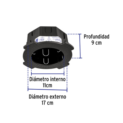 Bote integral de 8 cm, aro interno de 11 cm, Volteck | BOIN-811 | 48373