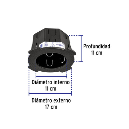 Bote integral de 10 cm, aro interno de 11 cm, Volteck | BOIN-1011 | 48375