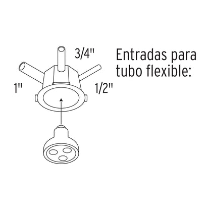 Bote integral de 10 cm, aro interno de 11 cm, Volteck | BOIN-1011 | 48375