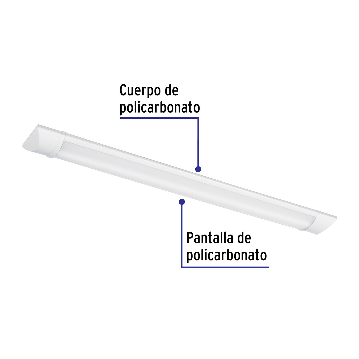 Luminario lineal delgado de LED 18 W para gabinete, Volteck | GAB-201L | 48390