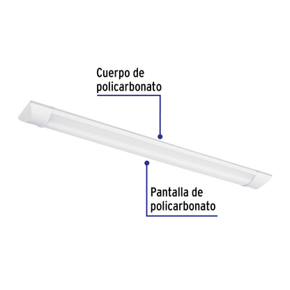 Luminario lineal delgado de LED 18 W para gabinete, Volteck | GAB-201L | 48390