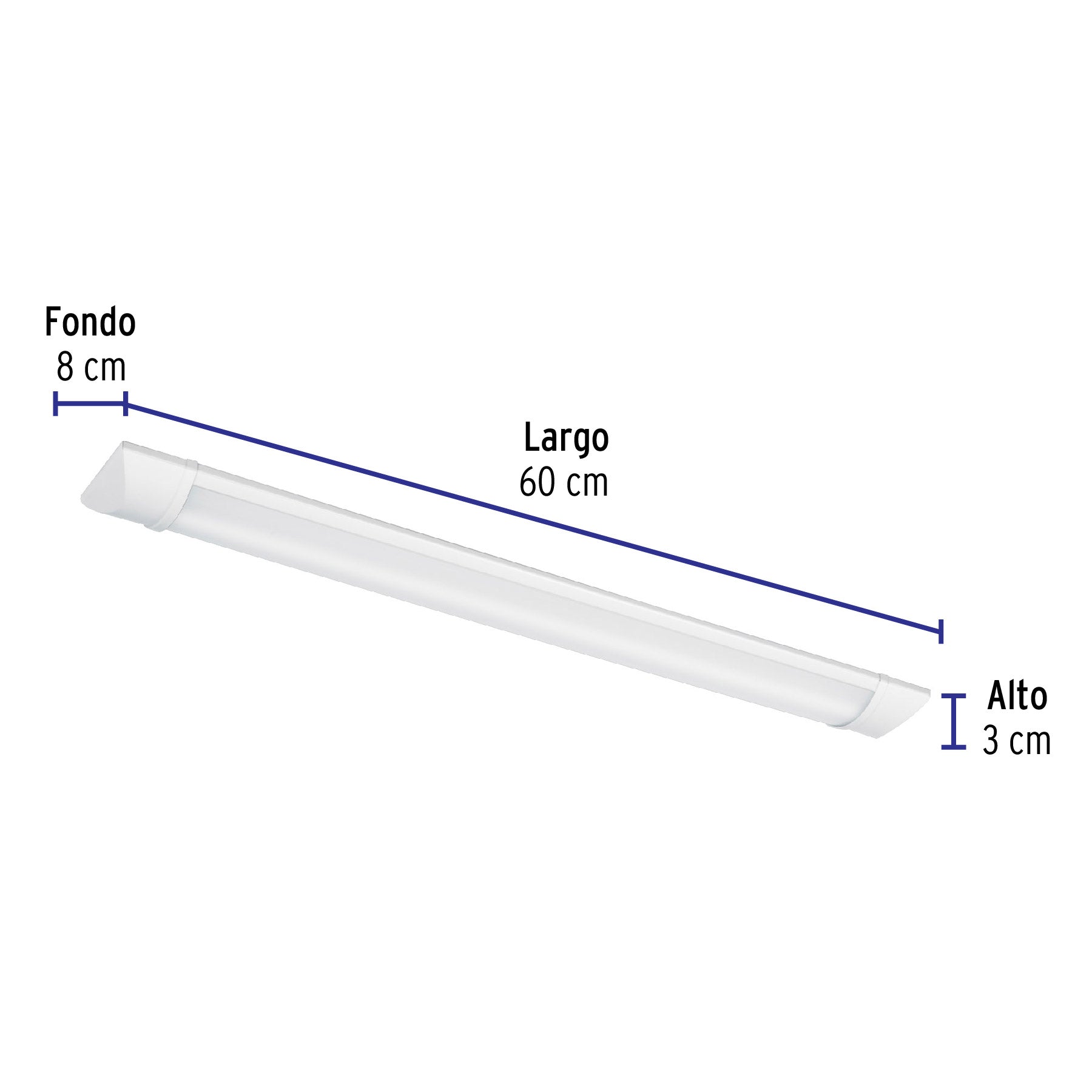 Luminario lineal delgado de LED 18 W para gabinete, Volteck | GAB-201L | 48390