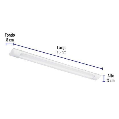 Luminario lineal delgado de LED 18 W para gabinete, Volteck | GAB-201L | 48390