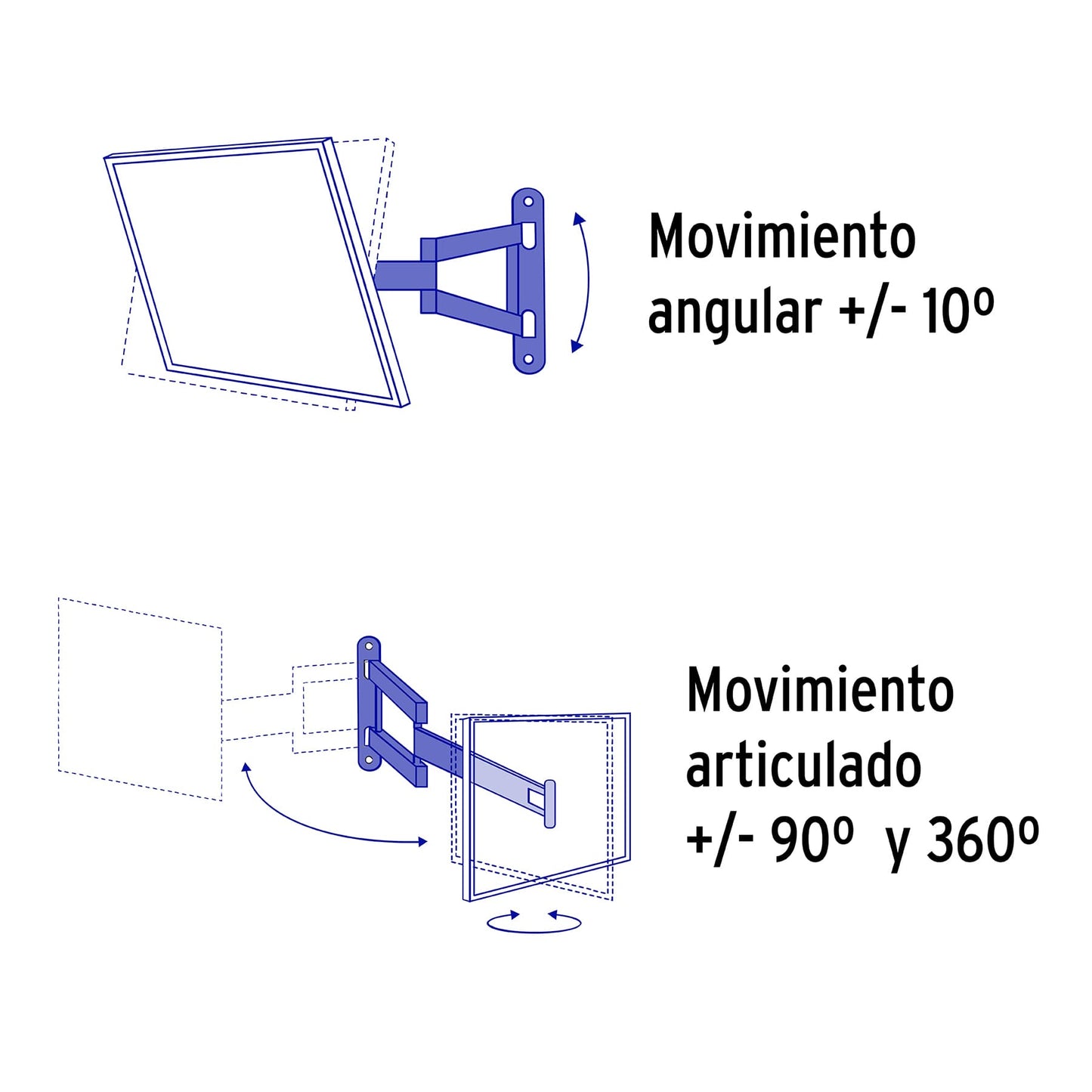 Soporte para pantallas 14' a 40' mov. angular y articulado | TVSM-40 | 48428