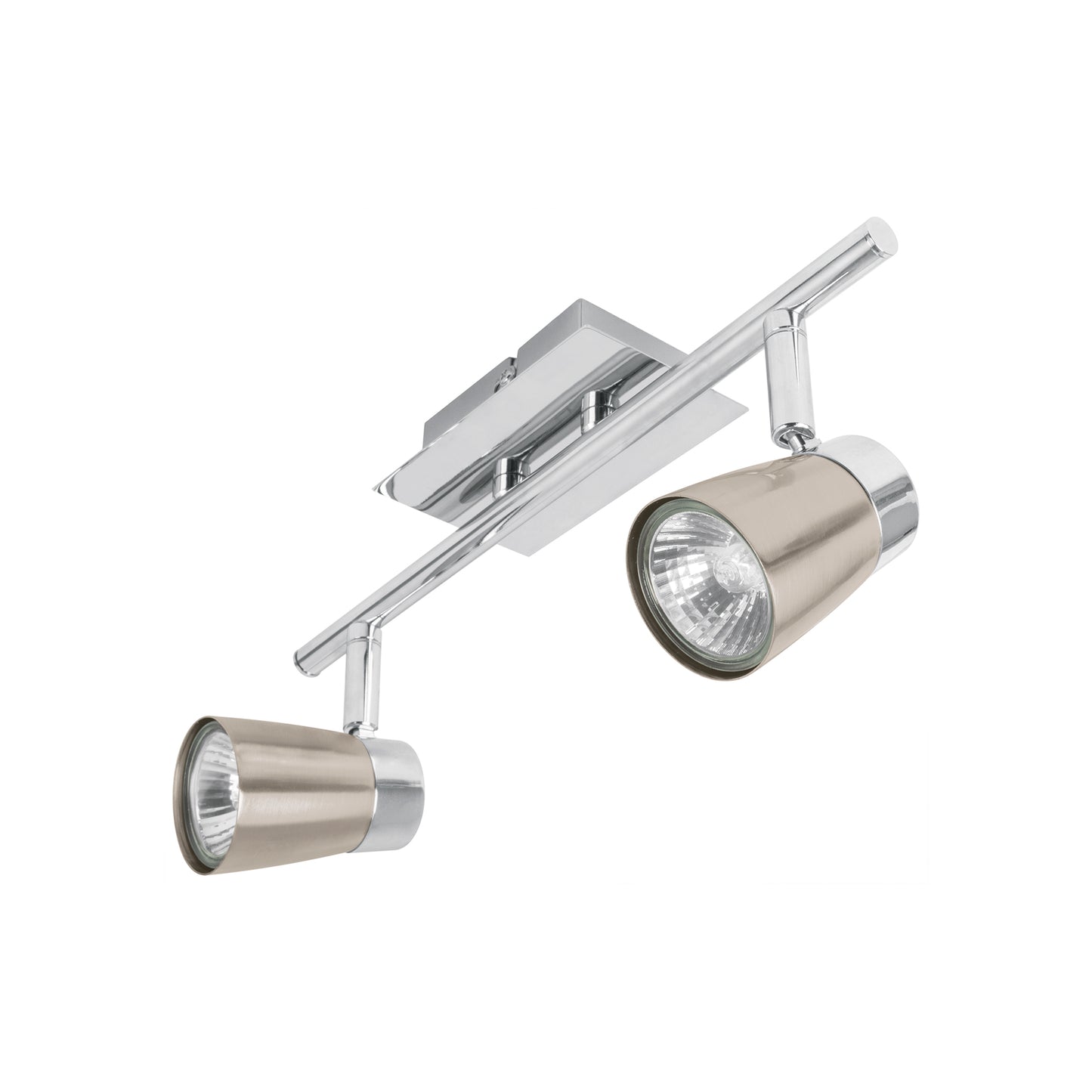 Luminario de sobreponer con 2 spots base GU10, Volteck | SOB-302S | 48433