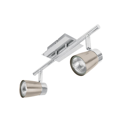 Luminario de sobreponer con 2 spots base GU10, Volteck | SOB-302S | 48433