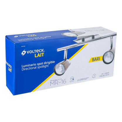 Luminario de sobreponer con 2 spots base GU10, Volteck | SOB-302S | 48433