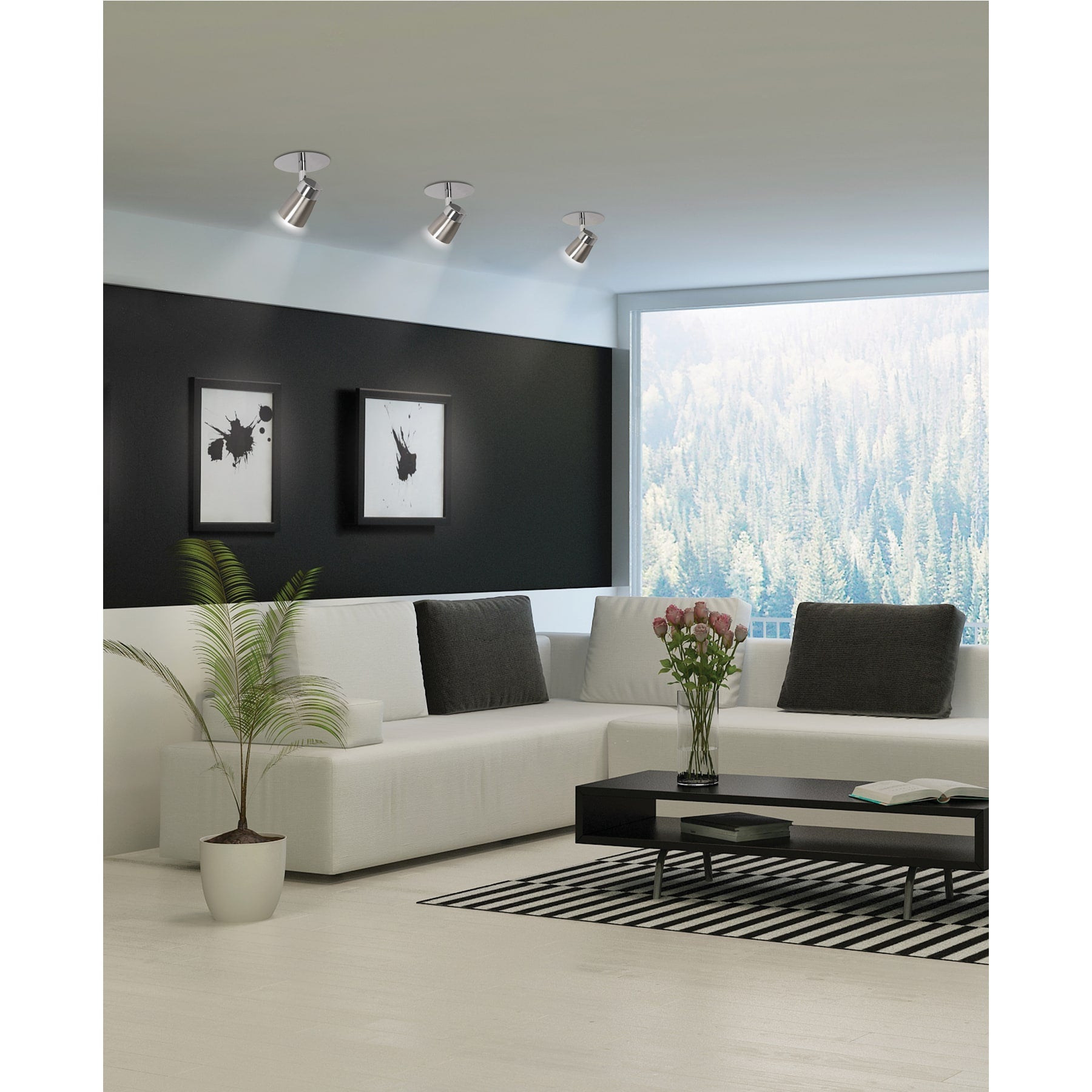 Luminario de sobreponer con 2 spots base GU10, Volteck | SOB-302S | 48433