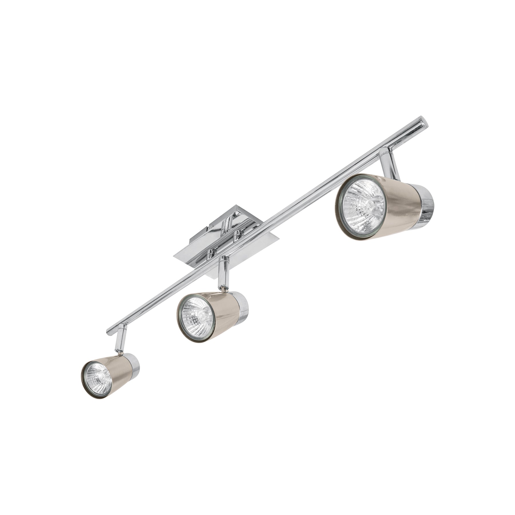 Luminario de sobreponer con 3 spots base GU10, Volteck | SOB-303S | 48434
