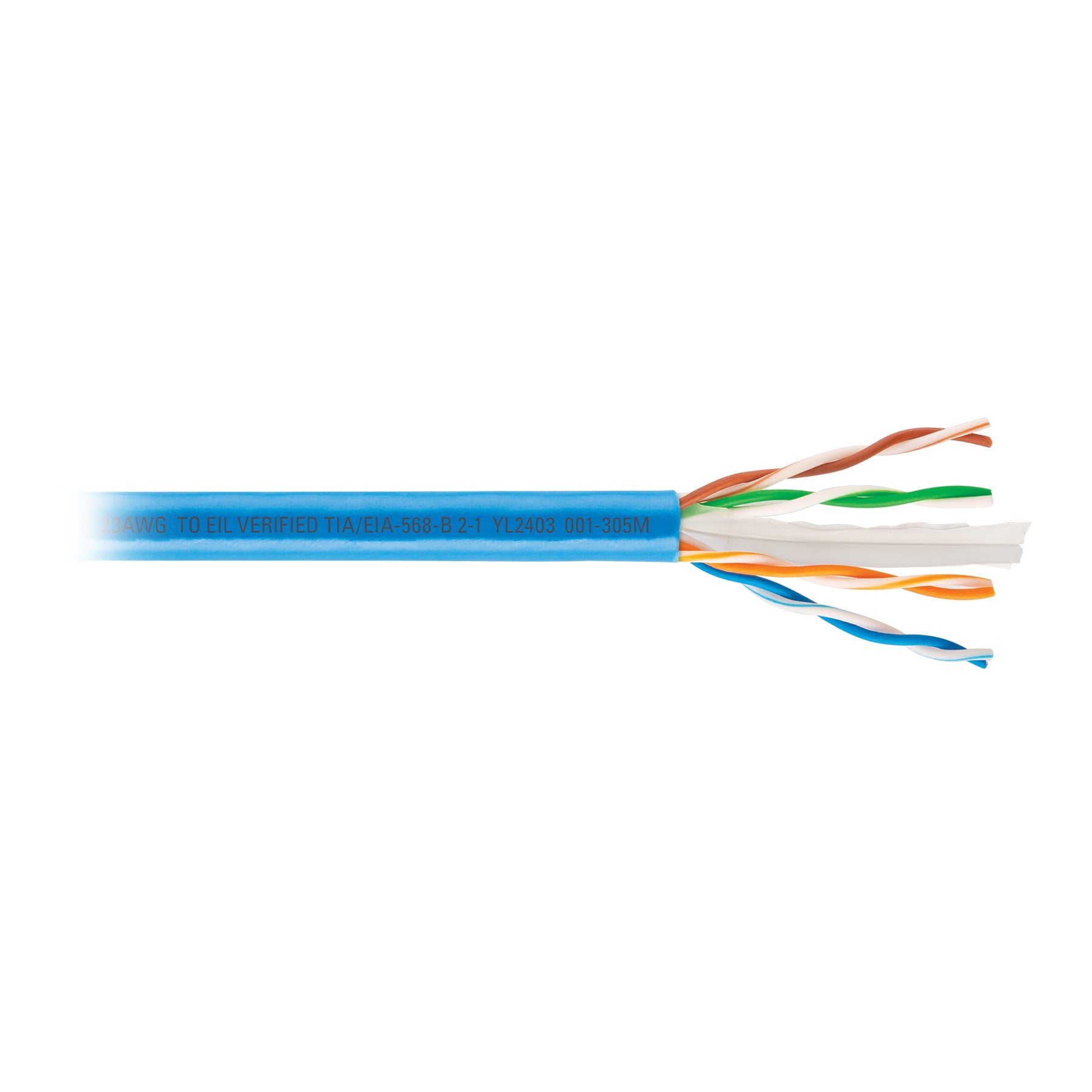 Metro de cable UTP CAT6, Bobina de 305m, azul, VOLTECK | CBR-63A | 48439
