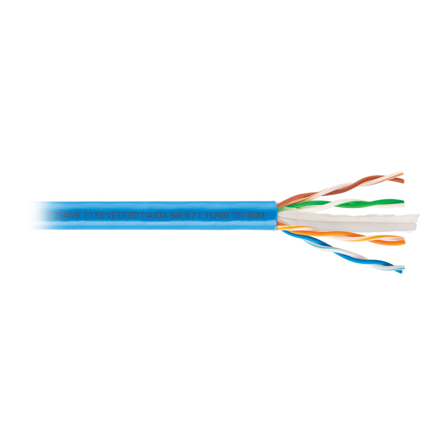Metro de cable UTP CAT6, Bobina de 100m, azul, VOLTECK | CBR-61A | 48468