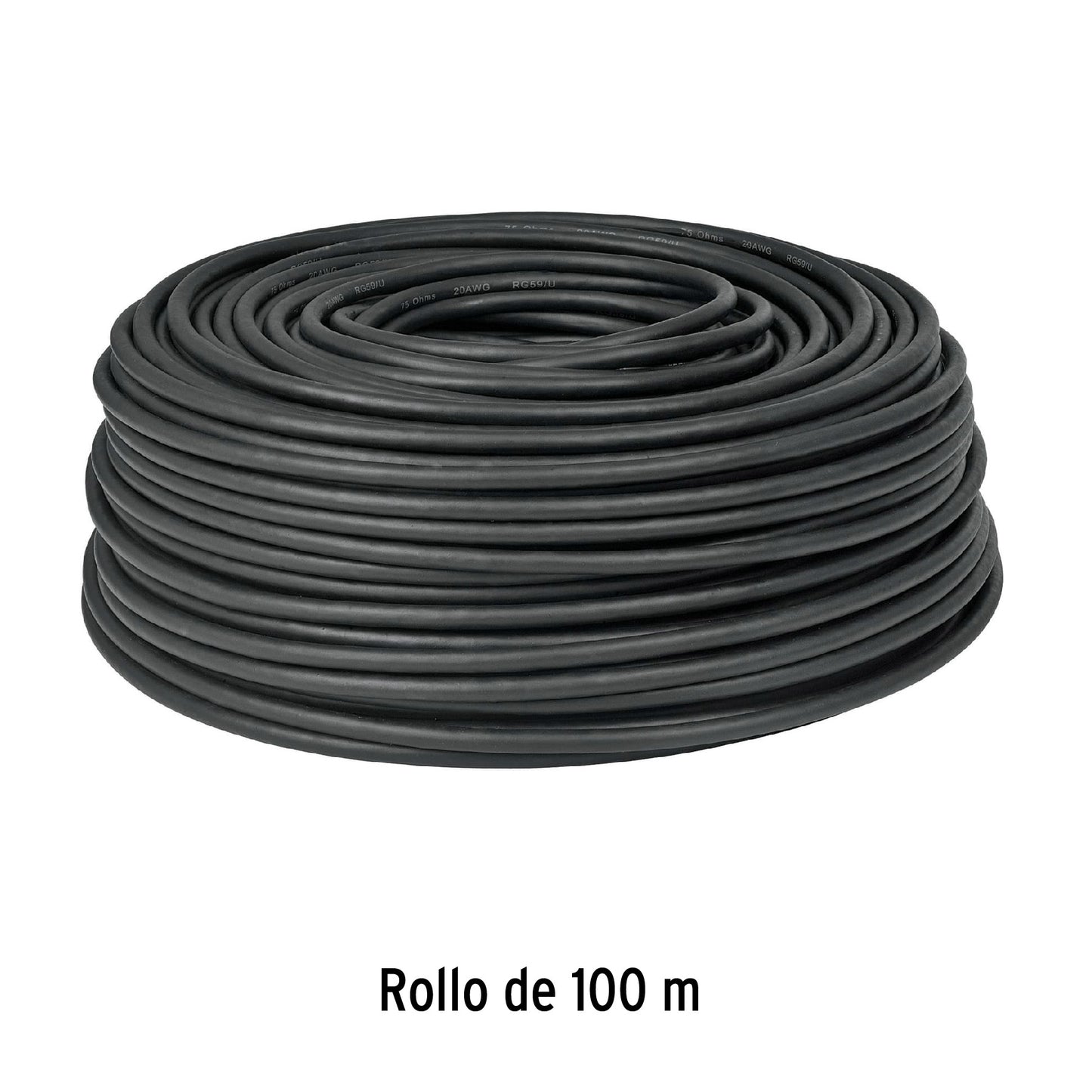 Metro de cable coaxial RG59 en rollo de 100 m, Volteck | CABCO-59 | 48473