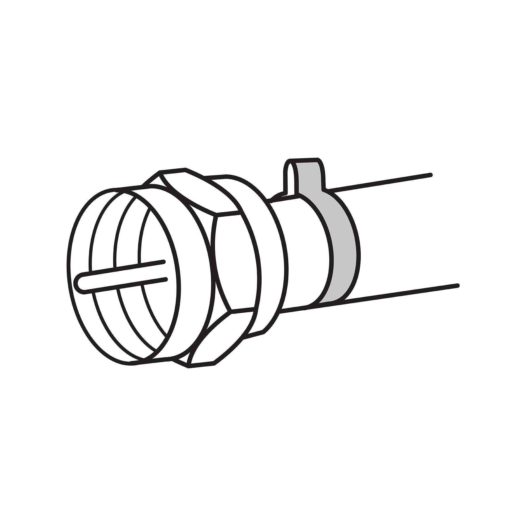 Bolsa con 4 conectores coaxiales RG 59 tipo campana, Volteck | COCO-59C | 48479