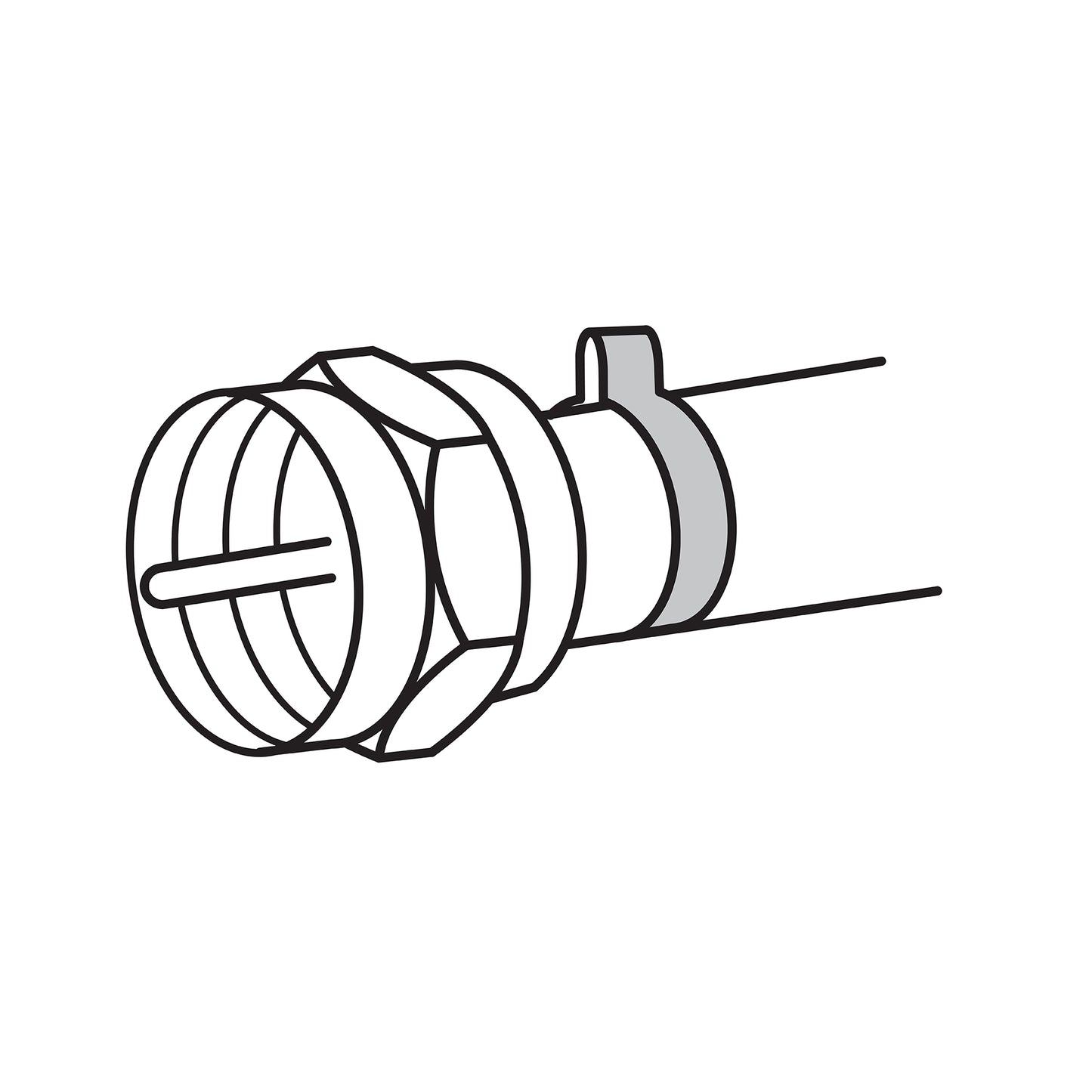 Bolsa con 4 conectores coaxiales RG 6 tipo campana, Volteck | COCO-6C | 48480