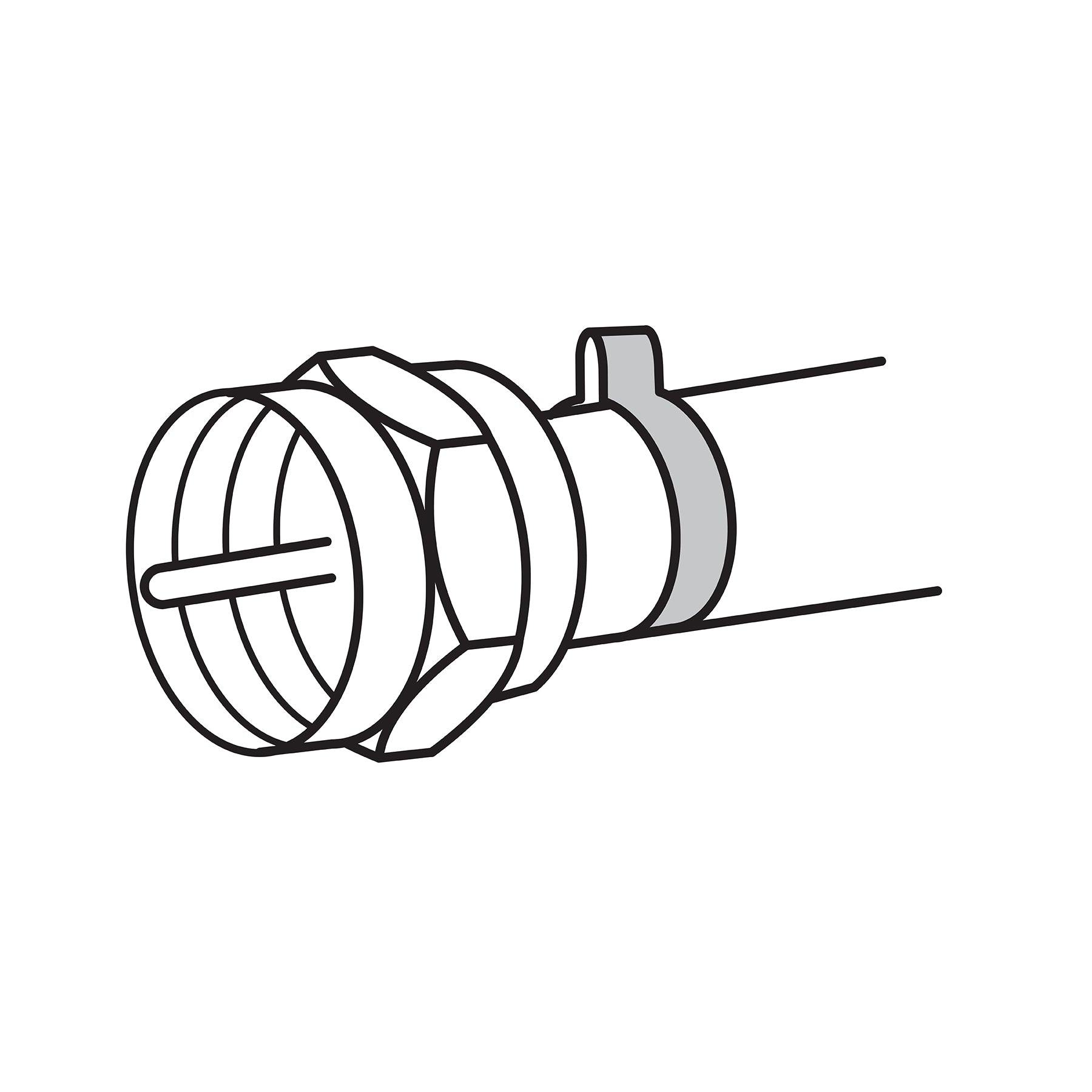 Bolsa con 4 conectores coaxiales RG 6 tipo campana, Volteck | COCO-6C | 48480