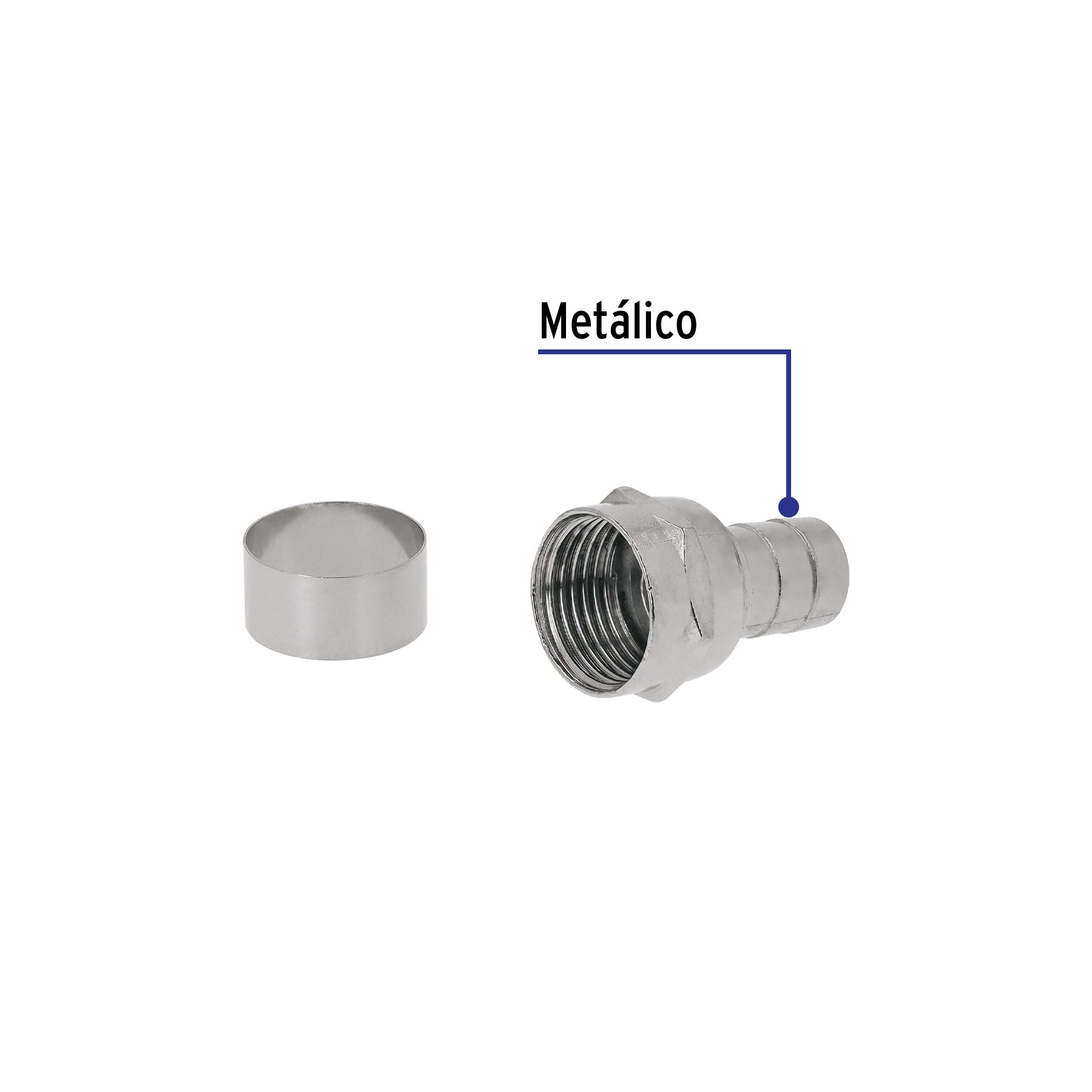 Bolsa con 4 conectores coaxiales RG 6 tipo campana, Volteck | COCO-6C | 48480