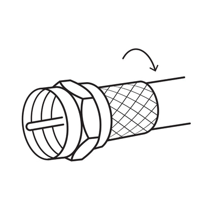 Bolsa con 4 conectores coaxiales RG 59 de enroscar, Volteck | COCO-59R | 48481