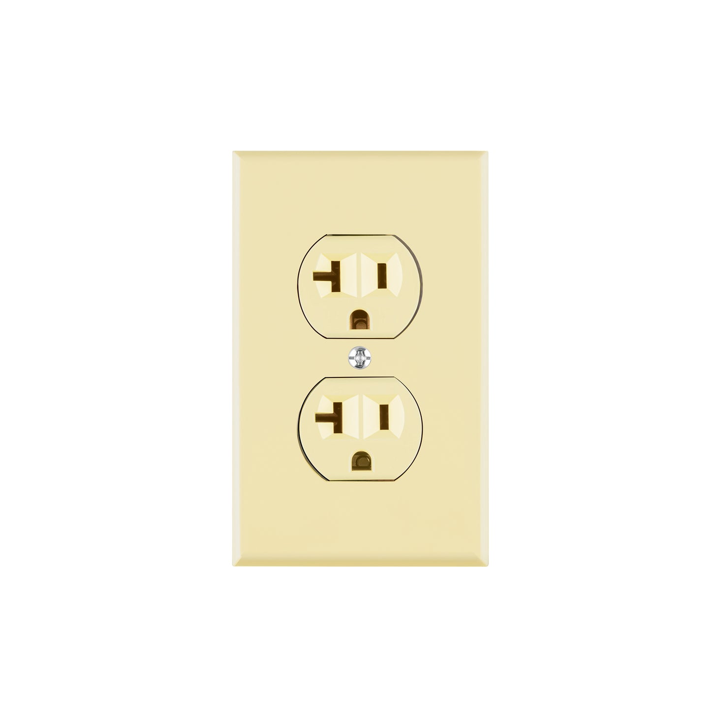 Placa armada contacto dúplex,2 polos, línea Standard, marfil | PA-CODO-MS | 48490