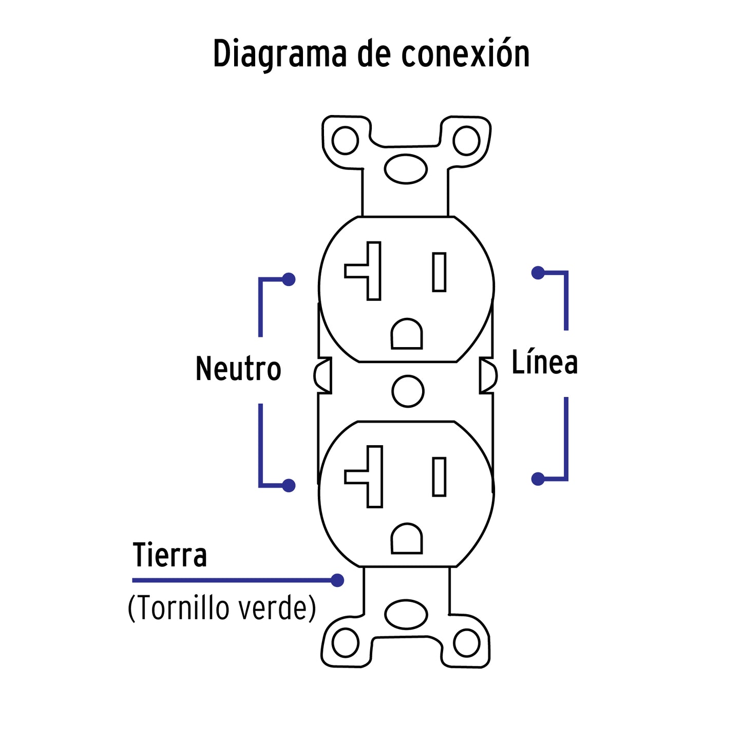 Placa armada contacto dúplex,2 polos, línea Standard, marfil | PA-CODO-MS | 48490